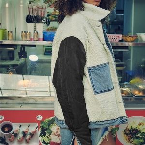 1984 Oversized Reversible Denim Shearling Jacket